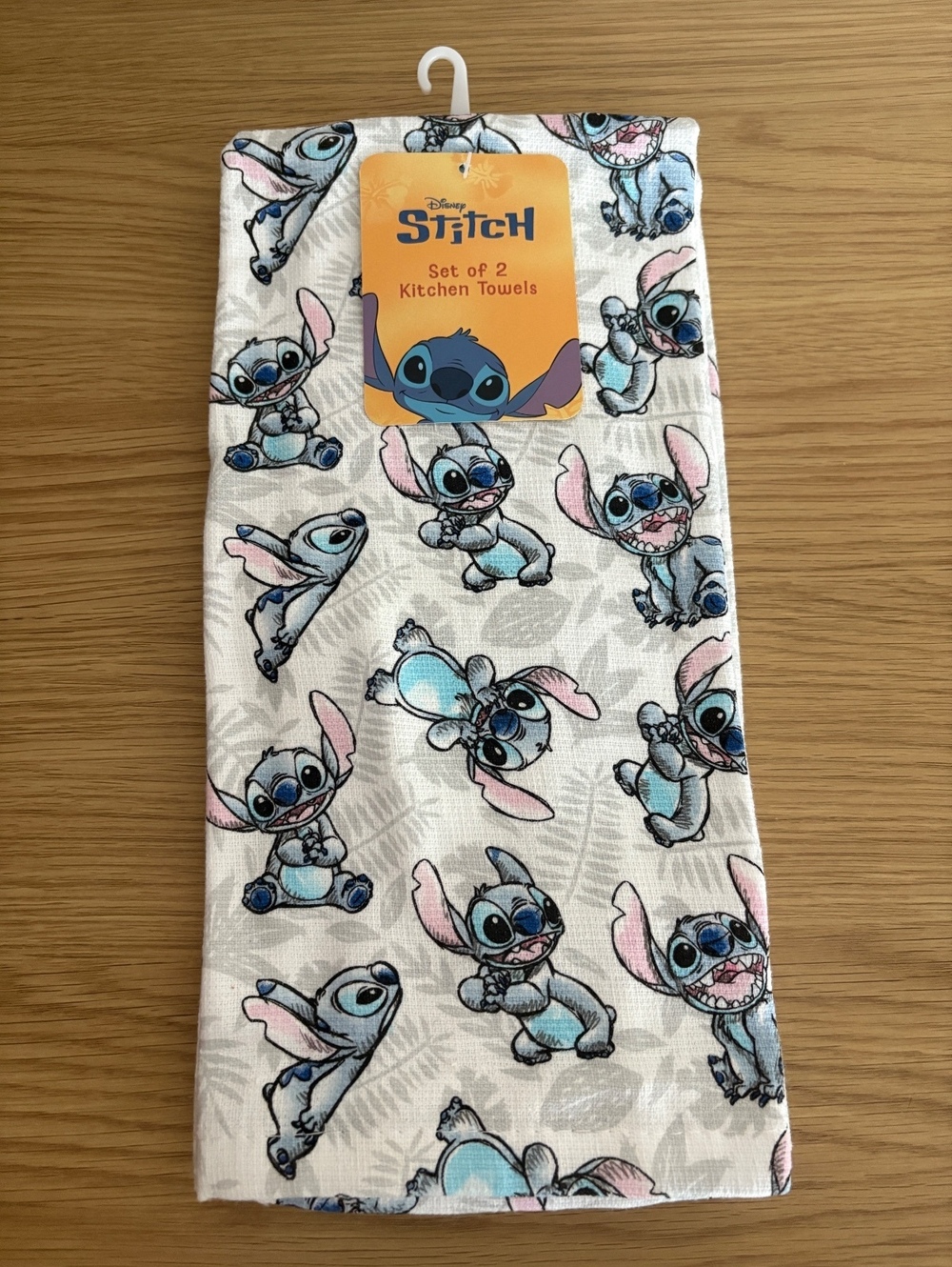 Disney Stitch Kitchen Towels Set of 2 Blue Pink Lilo & Stitch Dish Towels New